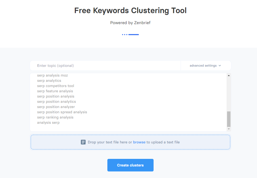 online keyword clustering tool